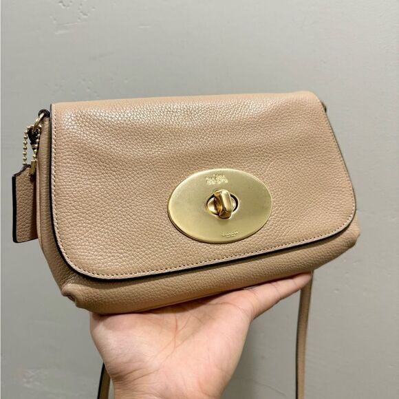 New Coach Leather Foldover Clutch & Pebble leather Crossbody - Picture 4 of 16